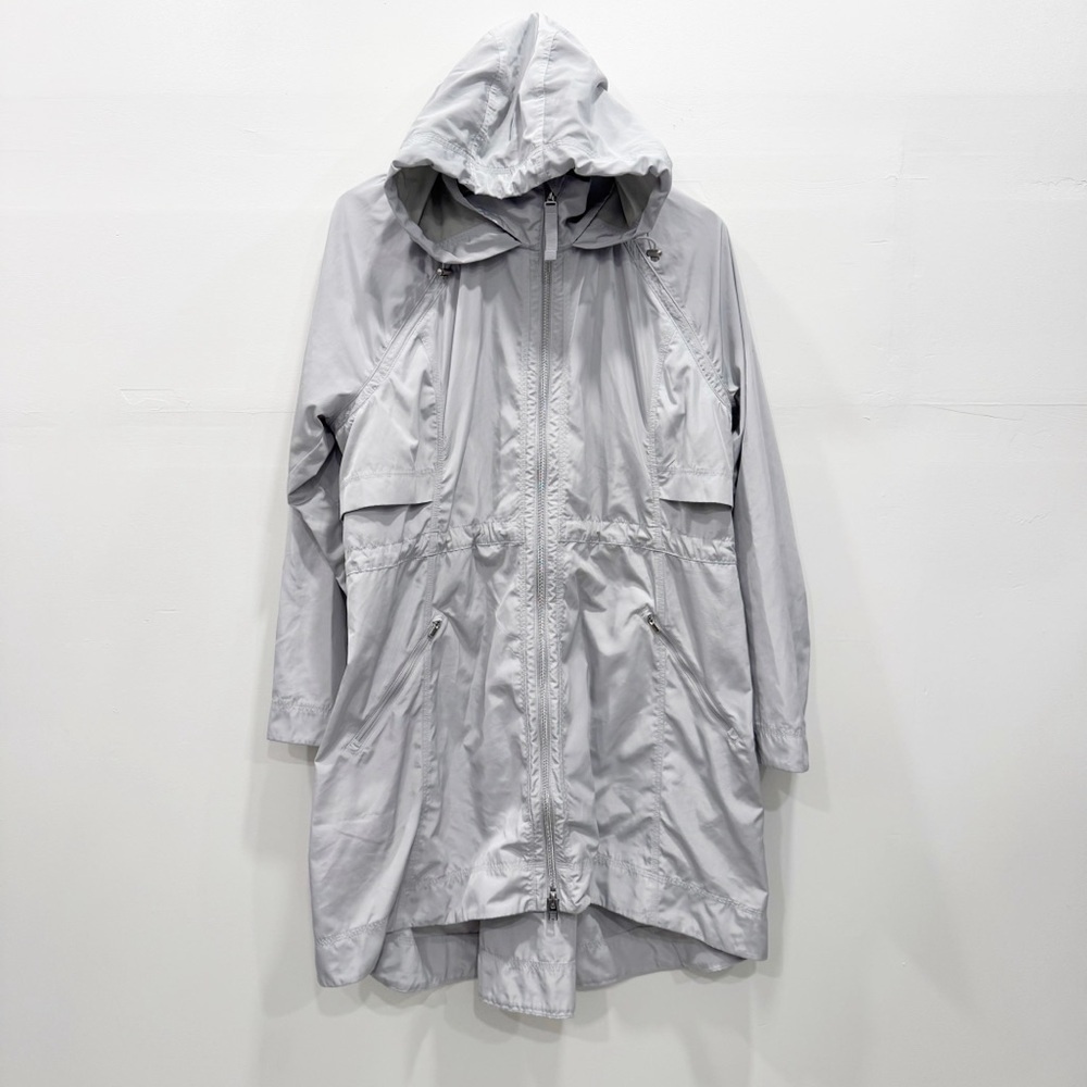 Athleta Rain Drop Jacket Silver Light Gray Lightw… - image 2